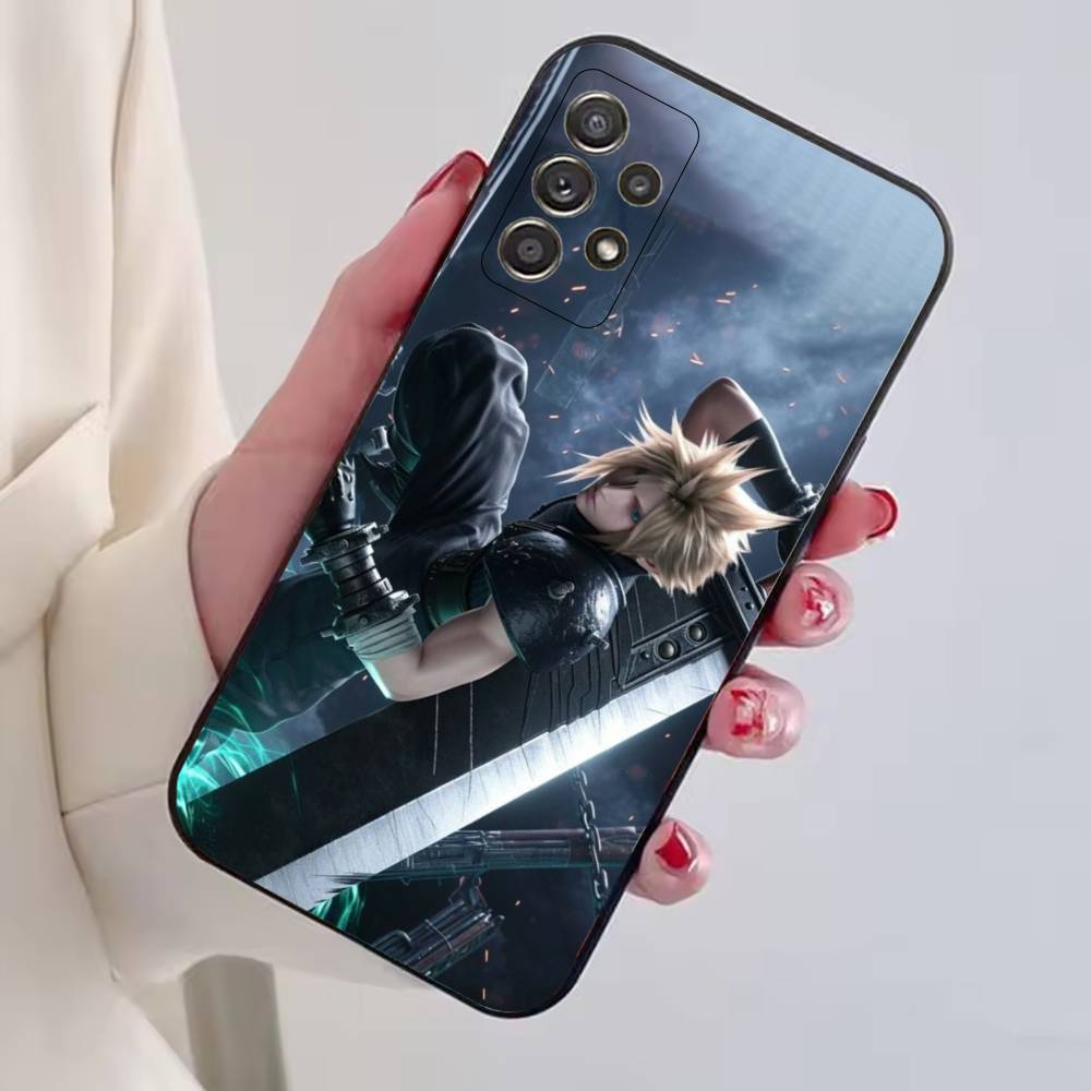 F-FINAL F-FANTASY Cloud Strife Phone Case For Samsung S25,S24,S21,S22,S23,S30,Ultra,S20,Plus,Fe,Lite,Note,10,Black Cover