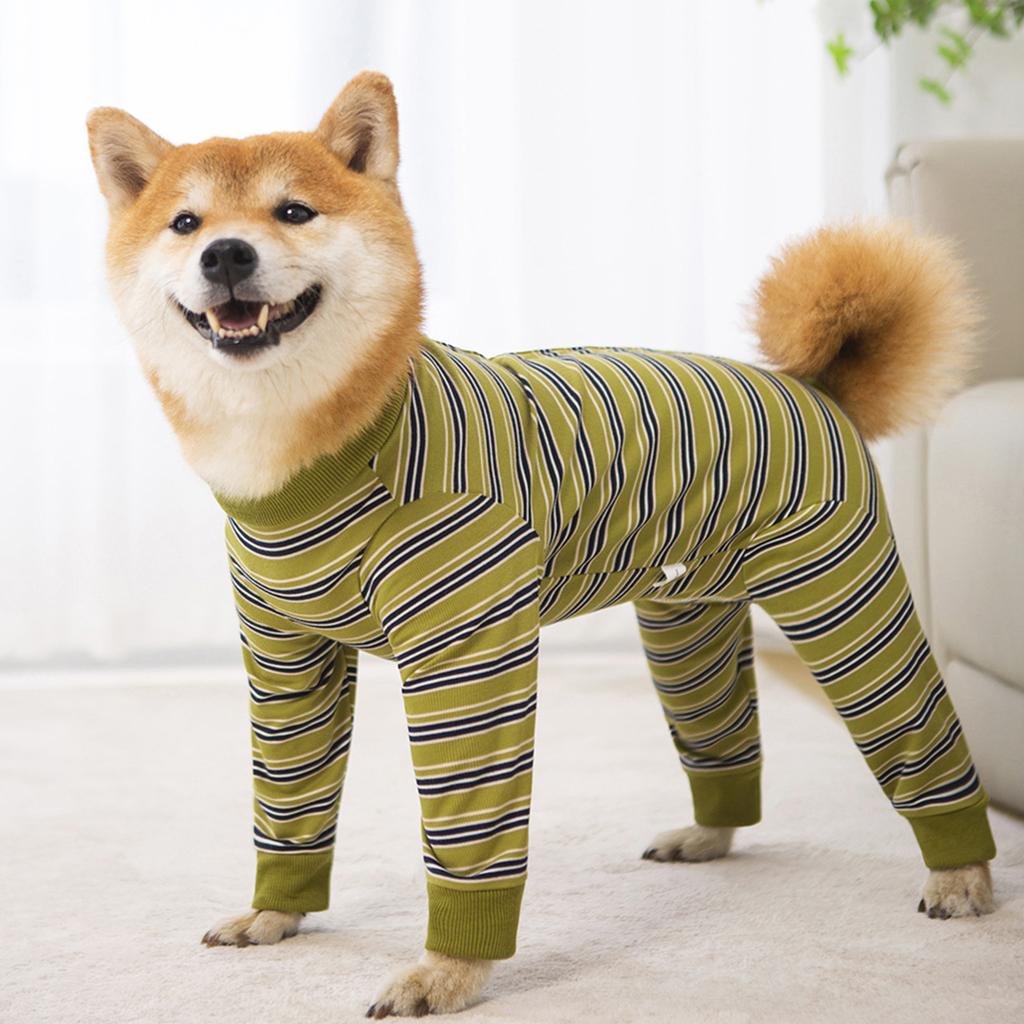 Warm Long Sleeve Pet Outfit Pet Surgical Bodysuit Pet Softable Polyester Coat for Small to Media Breeds