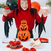 3pcs Halloween Candy Bucket Plastic Pumpkin Shaped Trick or Treat Pail with Handle Jack O Lantern Basket for Halloween Party Favors