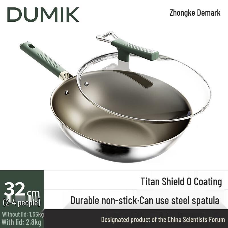 DUMIK Titanium Alloy Non-Stick Wok