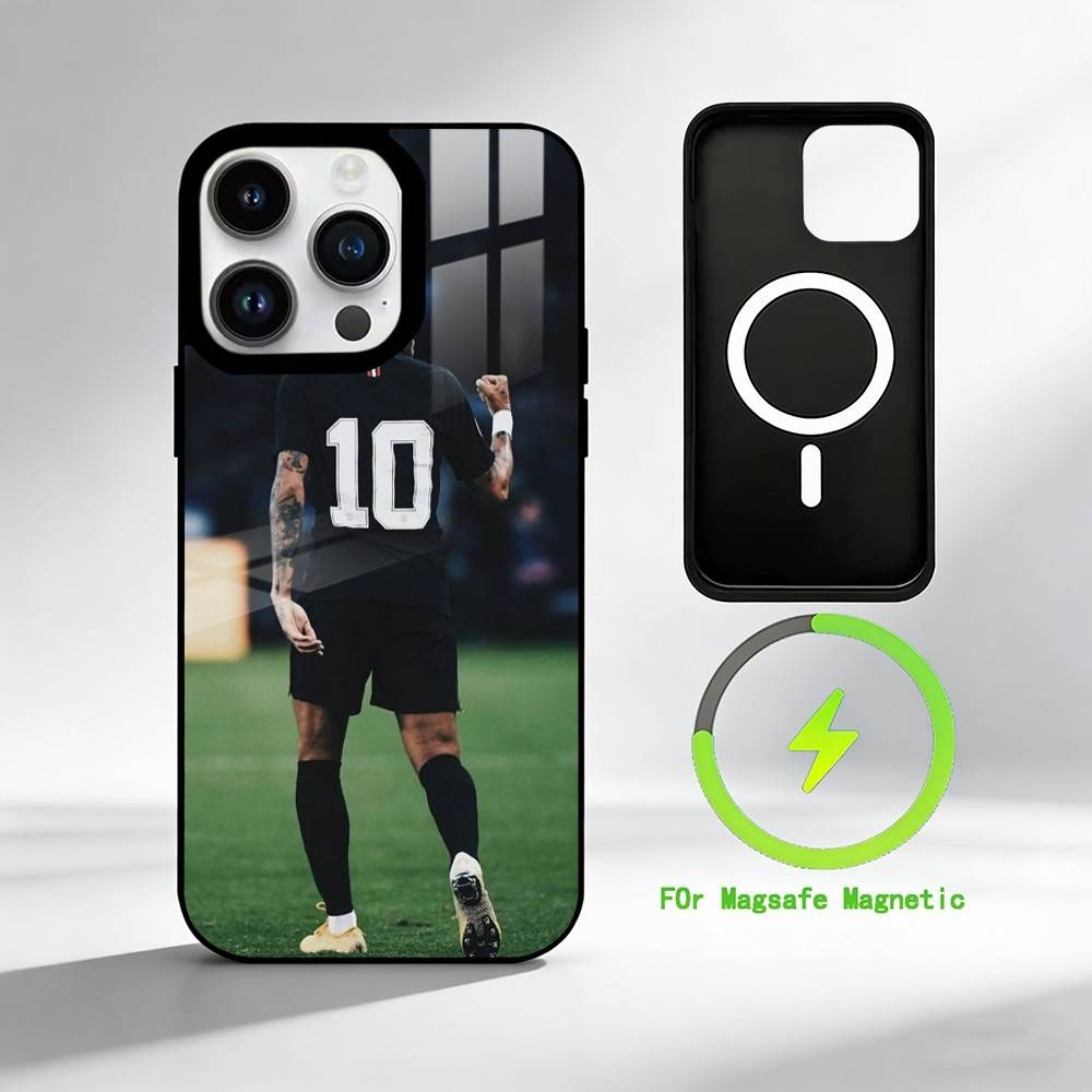 N-Neymar Handyhülle Für iPhone 17 16 15 14 13 12 Pro Max Plus für Spiegel Wireless Magnetische Abdeckung