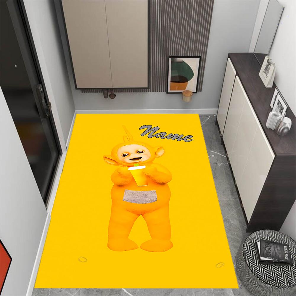 Purple Teletubby Space Customize Your Name Floor Rug Office Rug Design for Decorate room Dormitory Balcony Outdoor Anti-slip Rug Office home decor