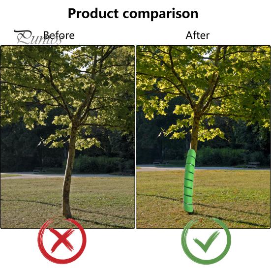 2Pcs Tree Trunk Protector Guard Spiral Design Tube Wraps Effective Tree Protection Anti-bite Sturdy Tree Bark Cover
