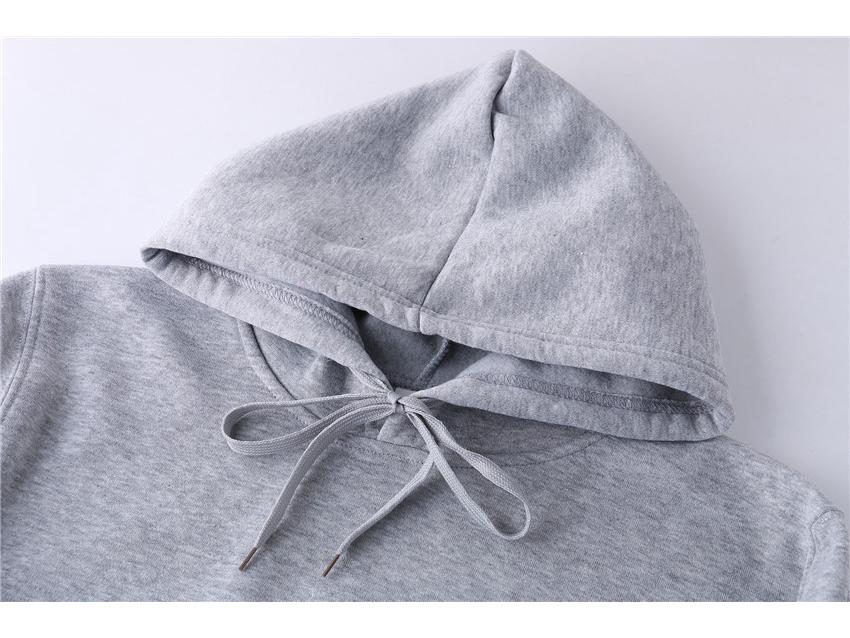 2021 Men's Solid Color Hooded Pullover Sweatshirt