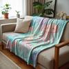 Pastel Jack O Lantern Web Cartoon Anime Print Flannel Blanket Soft Warm Throw for Kids Bedroom Sofa Christmas Office Car