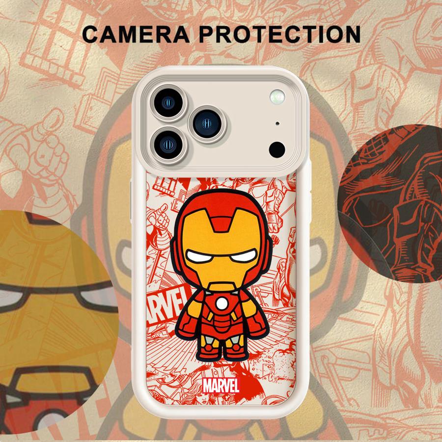 Weiche Handyhülle für iPhone 13 12 11 Pro Max 15 16 14 Plus 17 Air XS Max XR 16e Marvel Cartoon Iron Man