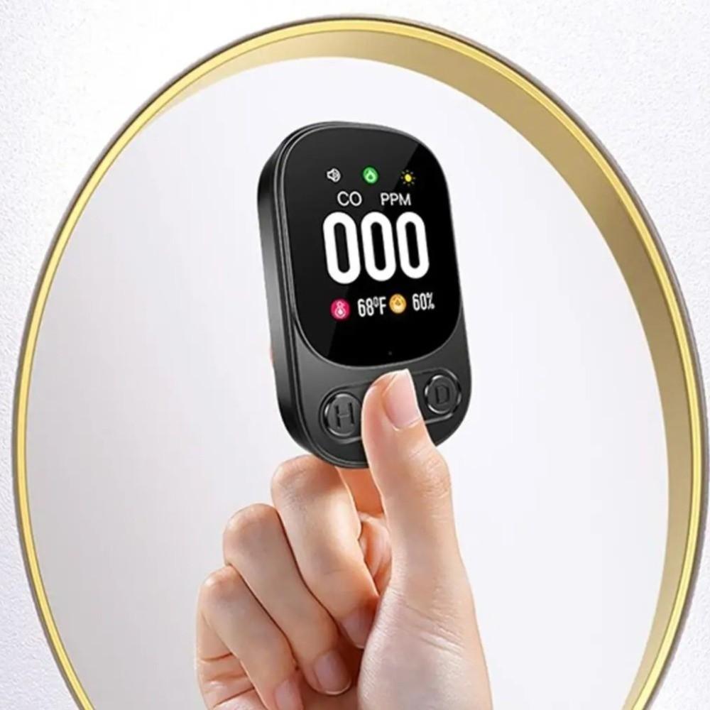 Large Screen CO Monoxide Alarm Real Time Monitoring Temperature Humidity Detector  For Home Outdoor