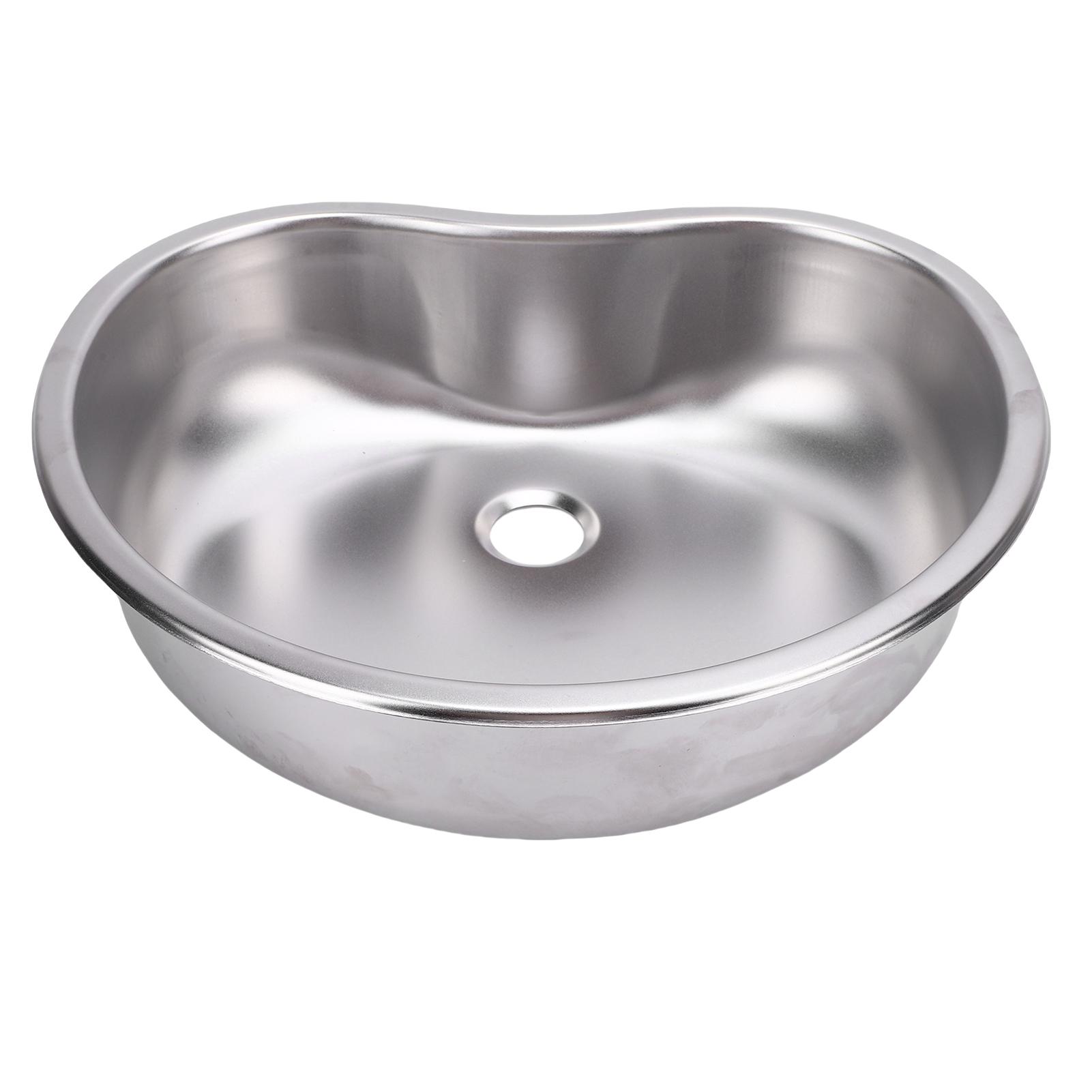 

Барная раковина из нержавеющей стали 15x12,48x3,94 дюйма, большая емкость, сердцевидная мойка с 40-мм сливом