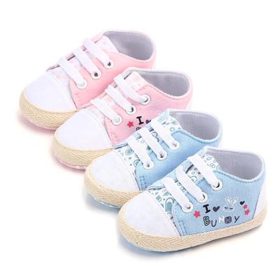 Neugeborene Babyschuhe Säuglingsdruck Kaninchen Erste Wanderer Kleinkind Segeltuchschuhe Baby Mädchen Jungen Sneaker