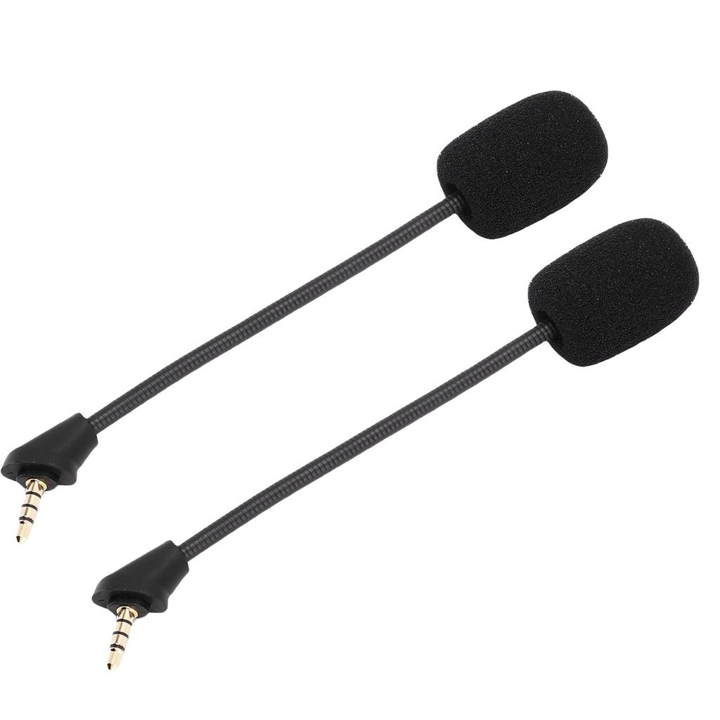 2 ST Mikrofonersättning för Kingston HyperX Cloud Alpha Trådlöst Gamingheadset Brusreducerande 3,5 mm Löstagbar Mikrofonbom
