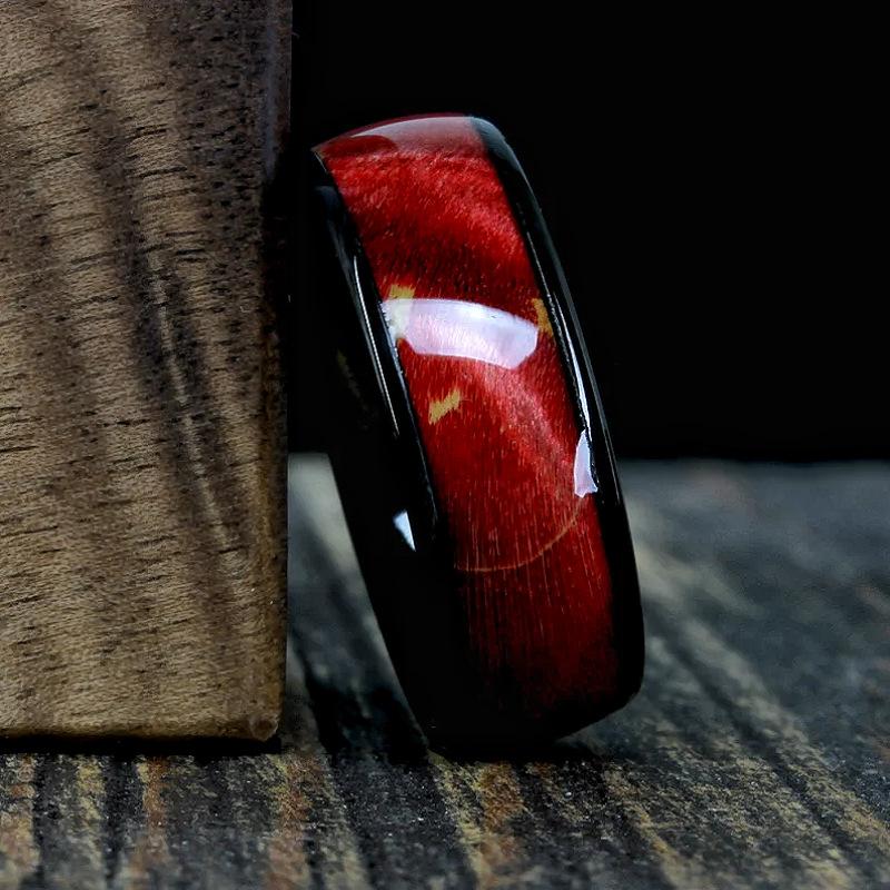8mm Men's Dome Ring Simple And Fashionable Band