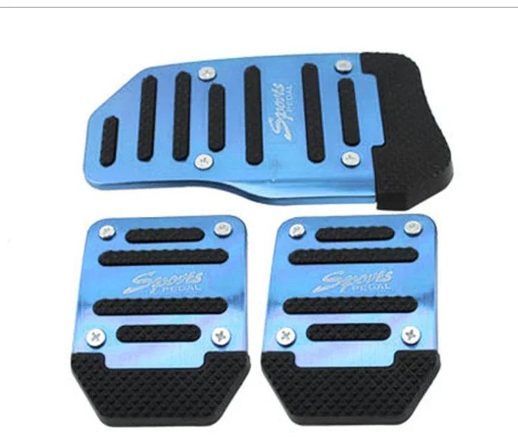 

Universal Aluminum Automatic Transmission Car Pedal Cover Brake Fuel Gas Foot Pad Set Kit Pedals Red Blue Silver Non-Slip Tools