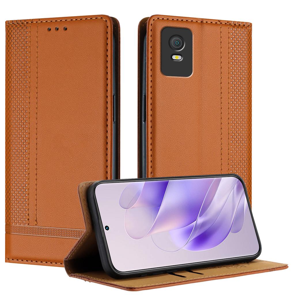 Litchi Grain Emboss Leather Book Case for TCL Series,TCL 305,TCL 306,TCL 30 SE,TCL 30 5G,TCL 30+,TCL 30,TCL 30 XE 5G,TCL 303,TCL Stylus,TCL 20 R 5G...