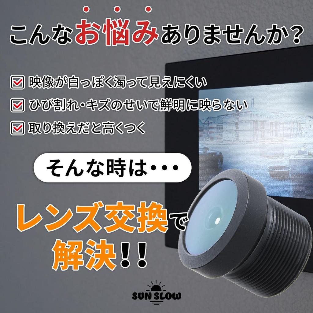 SunSlow Replacement Lens for Panasonic and Includes Lens Your Door Phone At a Low Includes Installation VL-V522 VL-V566 Doorphones, Base. [Restore