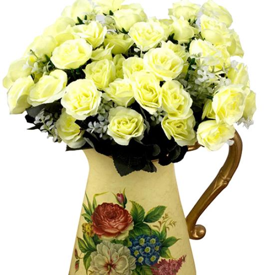 12 Head Artificial Fake Rose Flower Wedding Party Bridal Bouquet Home Room Decor