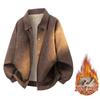 Autumn and winter jacket men's new ruffian handsome trendy brand American lapel pu leather jacket velvet men's top coat
