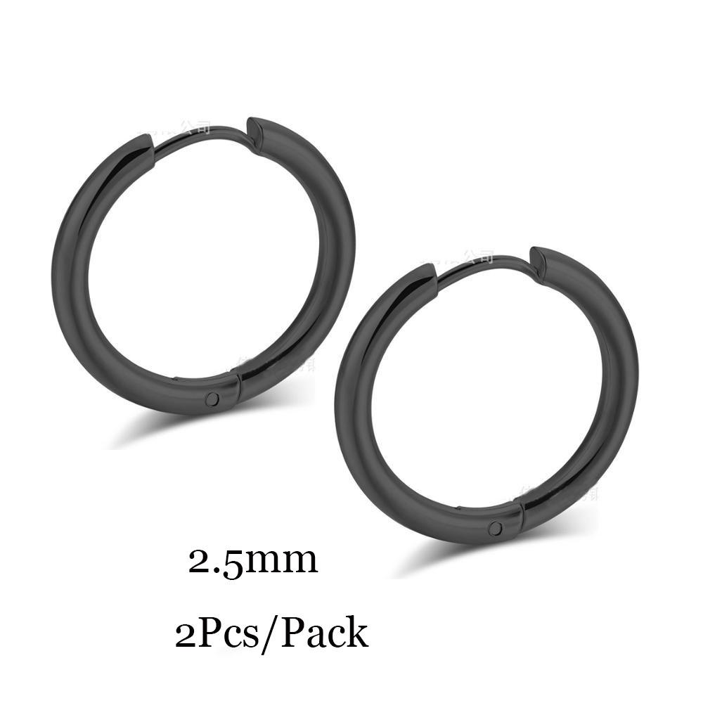 6/8/10/12mm Tiny Korean Small Stainless Steel Round Mini Little Good Huggie Hoop Earrings for Women Cartilage Piercing Loop Ring