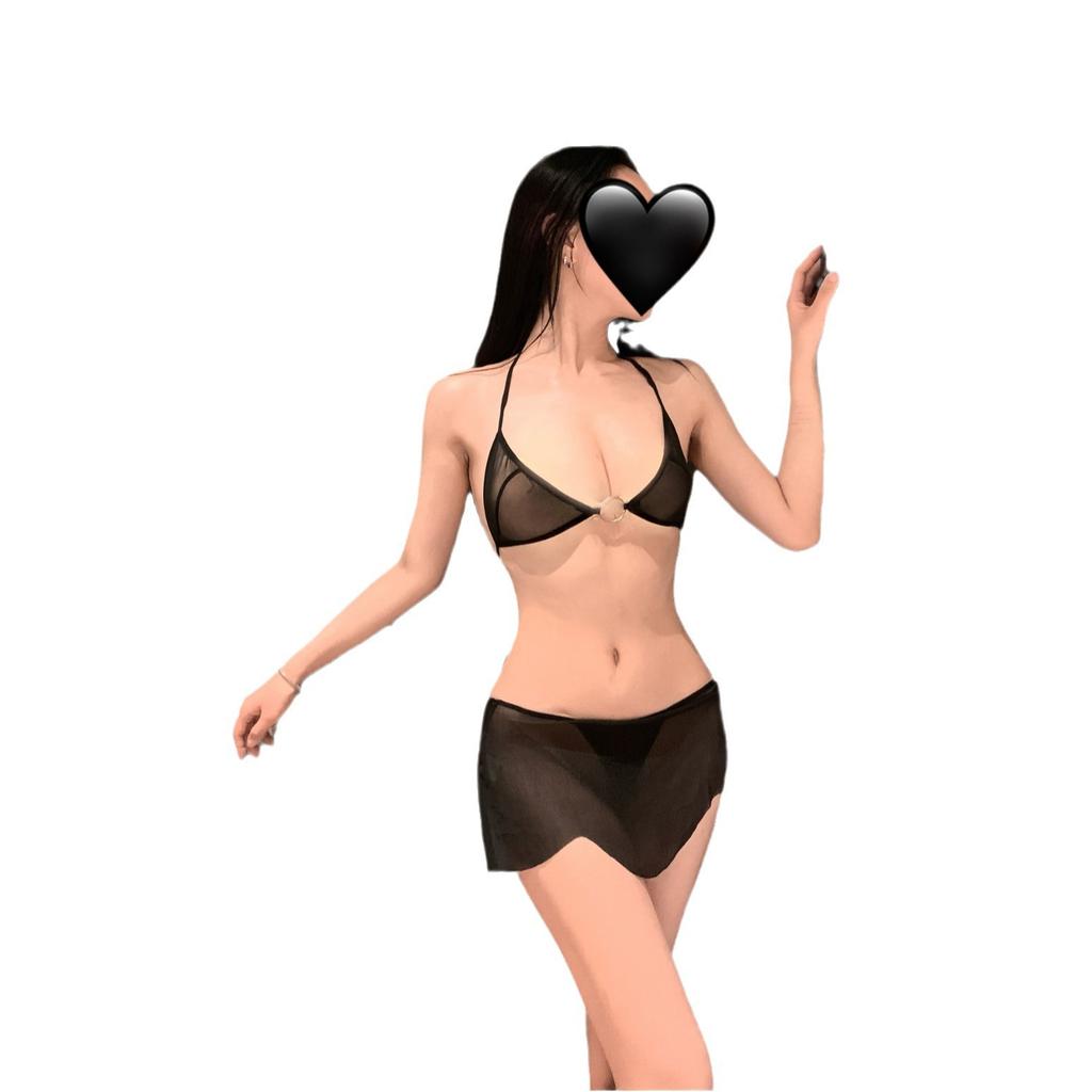 Sex Clothes Sexy Bikini Three-point Wrap Skirt Pure Desire Nightgown Hot Perspective Temptation Suit