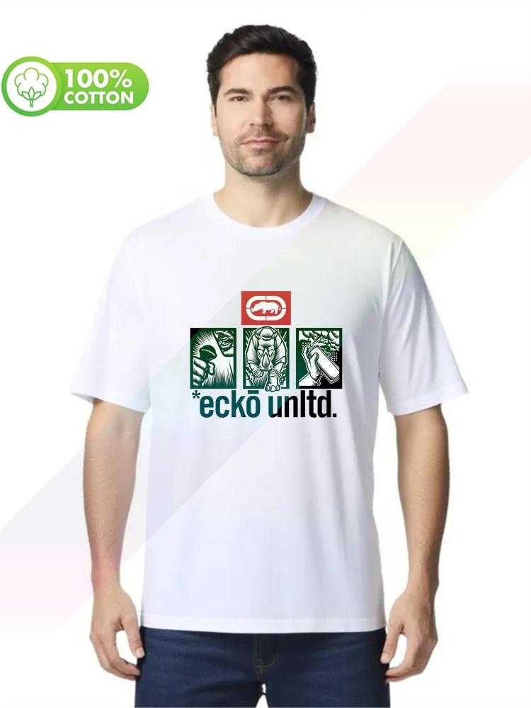 100 cotton round neck heavy weight Unisexs Tshirt EckoUnltd Short Sleeve Create Unisex Stunning S3XL Tops Tees