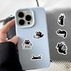 500pcs cartoon black cat roll roll stickers laptop scrapbook diary decoration guitar helmet water cup DIY stickers