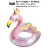 1PC Summer Inflatable Flamingo Pool Float Elegant Swimming Floaty Pool Toy with Glitters Outdoor Water Lounge Inflatable Raft