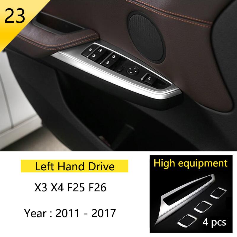 BBJS7 Accessories for BMW X3 X4 F25 F26 Car Inner Gearshift Air Conditioning CD Panel Door Armrest Cover Trim Decorative Car Stickers