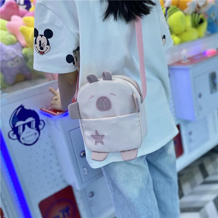 Cute Korean Style Cotton Mini Shoulder Bag For Casual Travel Girls
