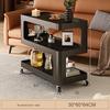 Yumei Minimalist Metal Nightstand with Wheels
