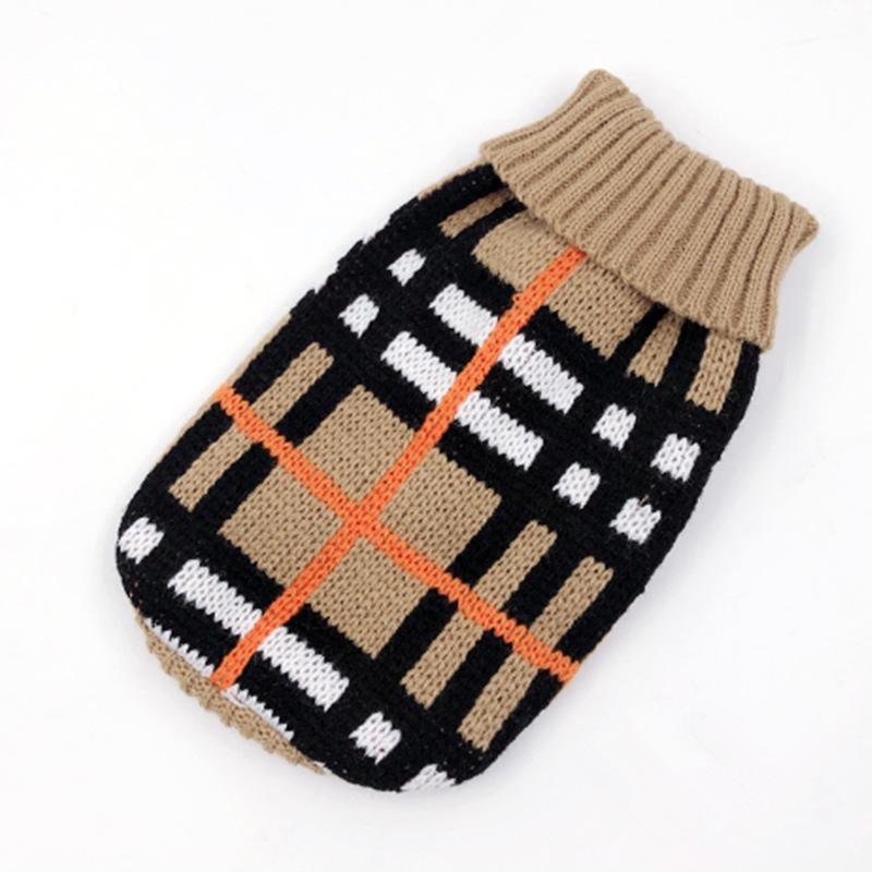 סוודר חג מולד סרוג חם לחתולים וכלבים - ביגוד לחיות מחמד לסתיו/חורף