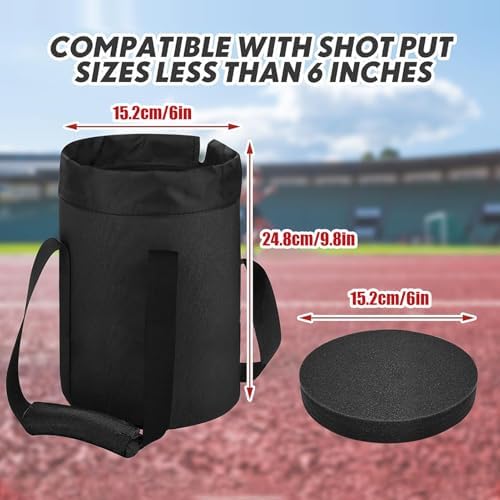 Shot Put Carrying Bag Portable Waterproof Shot Put Organizer with Handle Durable Transport Bag for Athletes Training Competition School Team