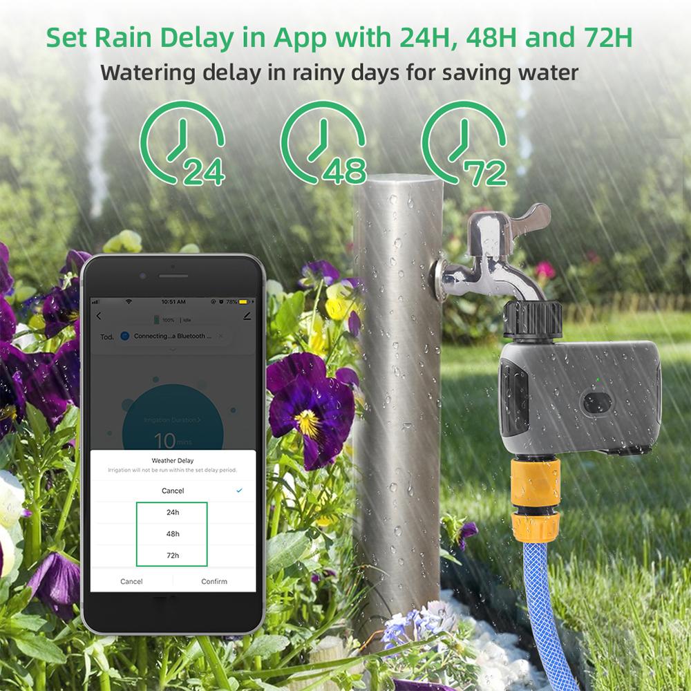 Wi-Fi Smart Sprinkler Timer 1 Outlet Automatic Watering System Irrigation Timer with APP