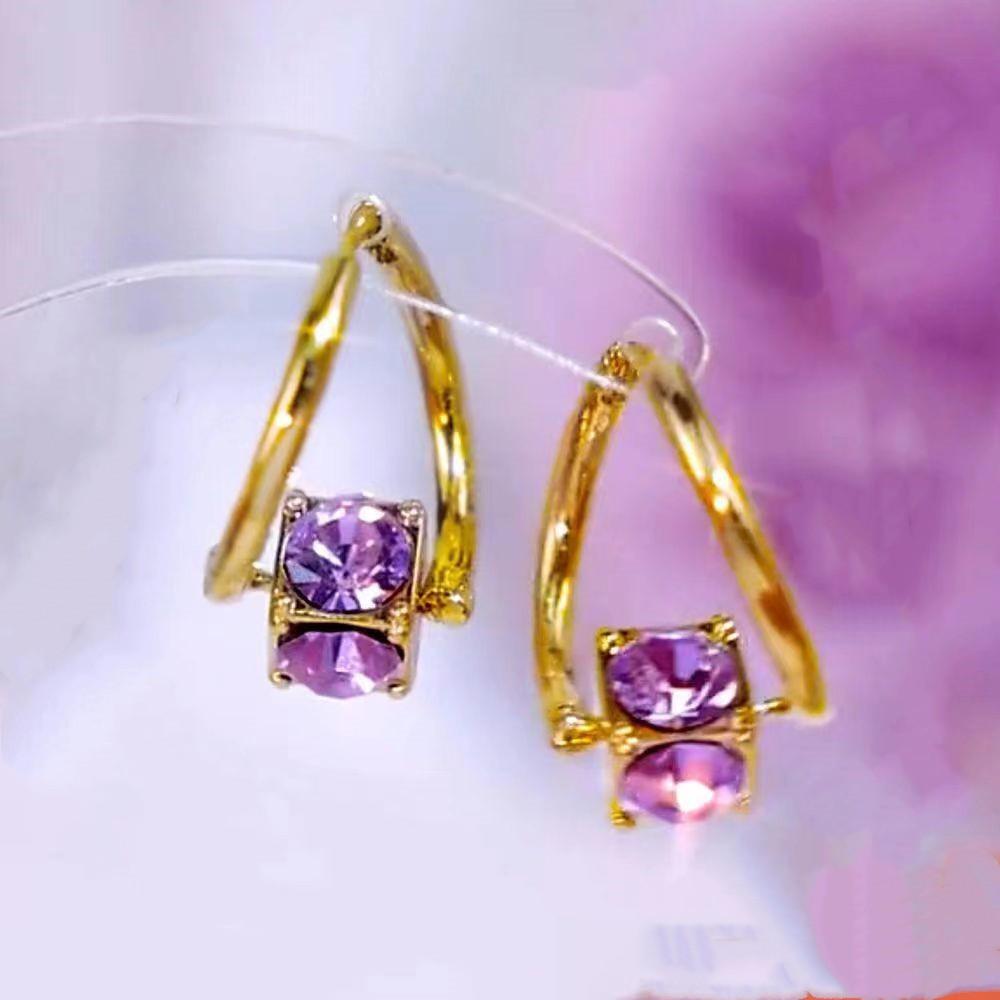 Light Luxury Niche Design, High-end Earrings, Small and Exquisite, Rotatable Zircon Ear Buckle, Women's Versatile Earrings