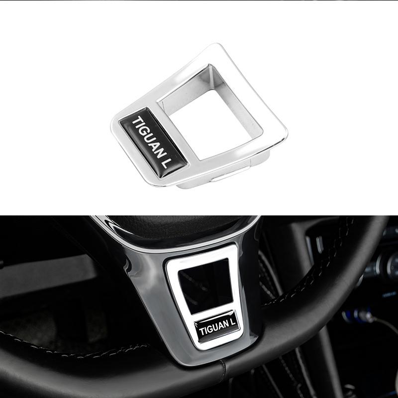 ABS Car Steering Wheel Trim Stickers R Logo Accessories For Volkswagen VW R-Line R GTI Polo T5 T-ROC Golf Passat Scirocco Jetta