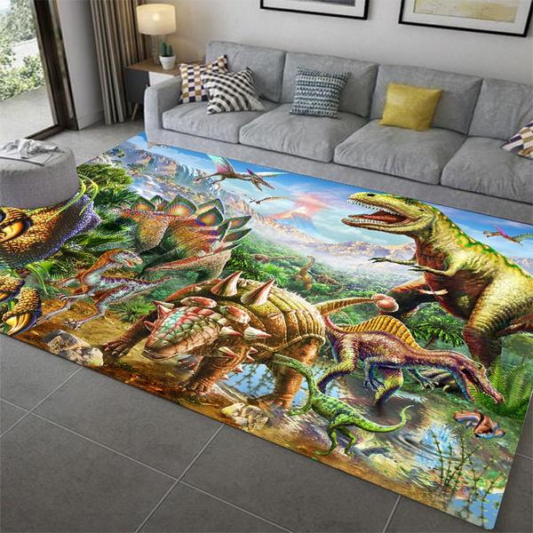 3D Dinosaur Large Mat Rugs for Living Room Comfortable Carpet Soft Floor Mat Rugs for Bedroom Horror Mat