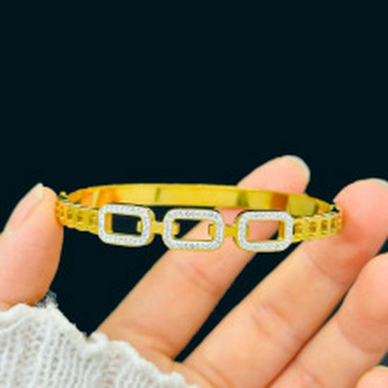 Women's High-End Starry Sky Silver Titanium Steel Bracelet - Versatile, Fade-Resistant, Full Diamond Stainless Steel Plain Band.