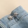 1 Pair Jeans Button Adjustable Clips for Pant Skirts Waist Tightener Buckle Snap Button Adjuster Pin Retractable Button Pants