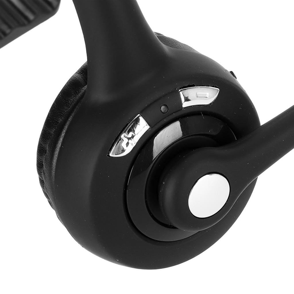 Bluetooth Telephone Headset Single Ear HD Adjustable Mic Wireless Business Headphone for Call Center