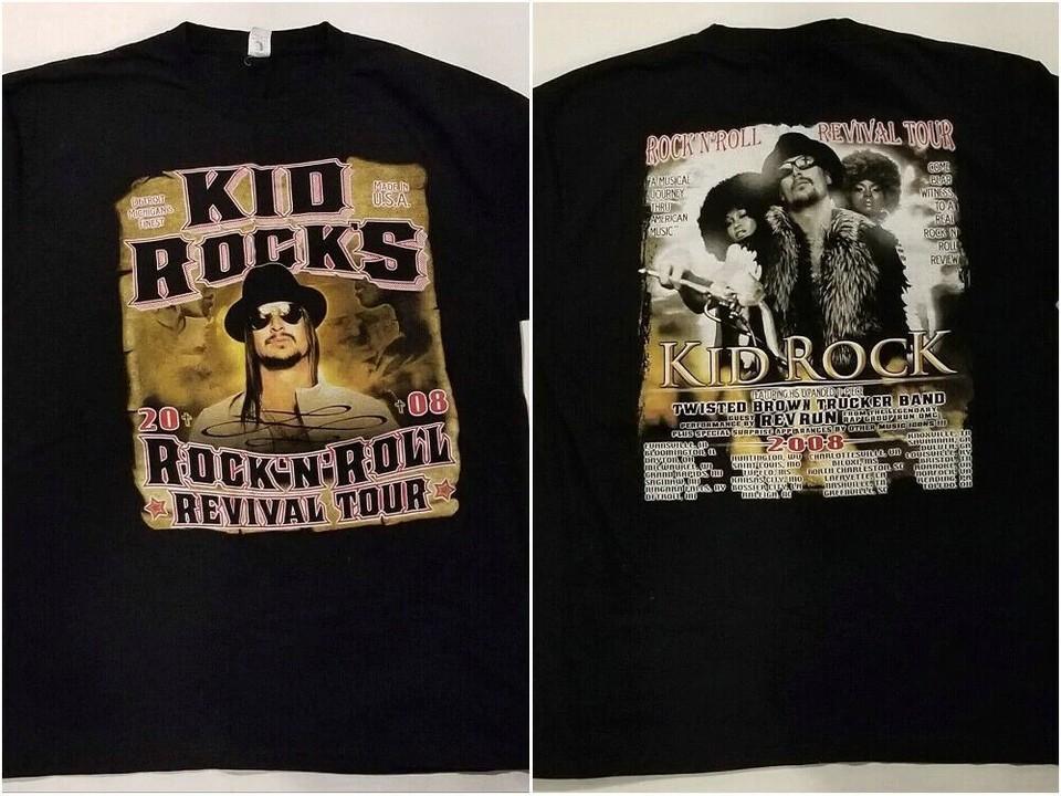 VINTAGE KID ROCK TOUR T SHIRT BLACK PRINT T SHIRT Unisex T-Shirt XXL