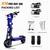 X14 Pro 5000W*2 Dual Motors Electric Scooter 60V 50Ah Lithium Battery 80km/h 120km Range 13-inch Off-road Tires