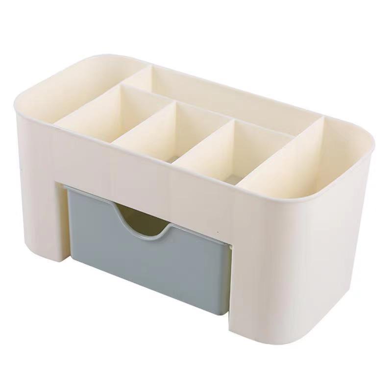 

Органайзер-ящик для украшений и макияжа для рабочего стола: Уход за кожей, Кисти, Помады, Хранение для нейл-арта