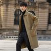 Abrigo de Lana de Doble Cara para Hombre Mediano y Largo Otoño e Invierno Sin Cachemira Engrosado Abrigo Trench Nizi