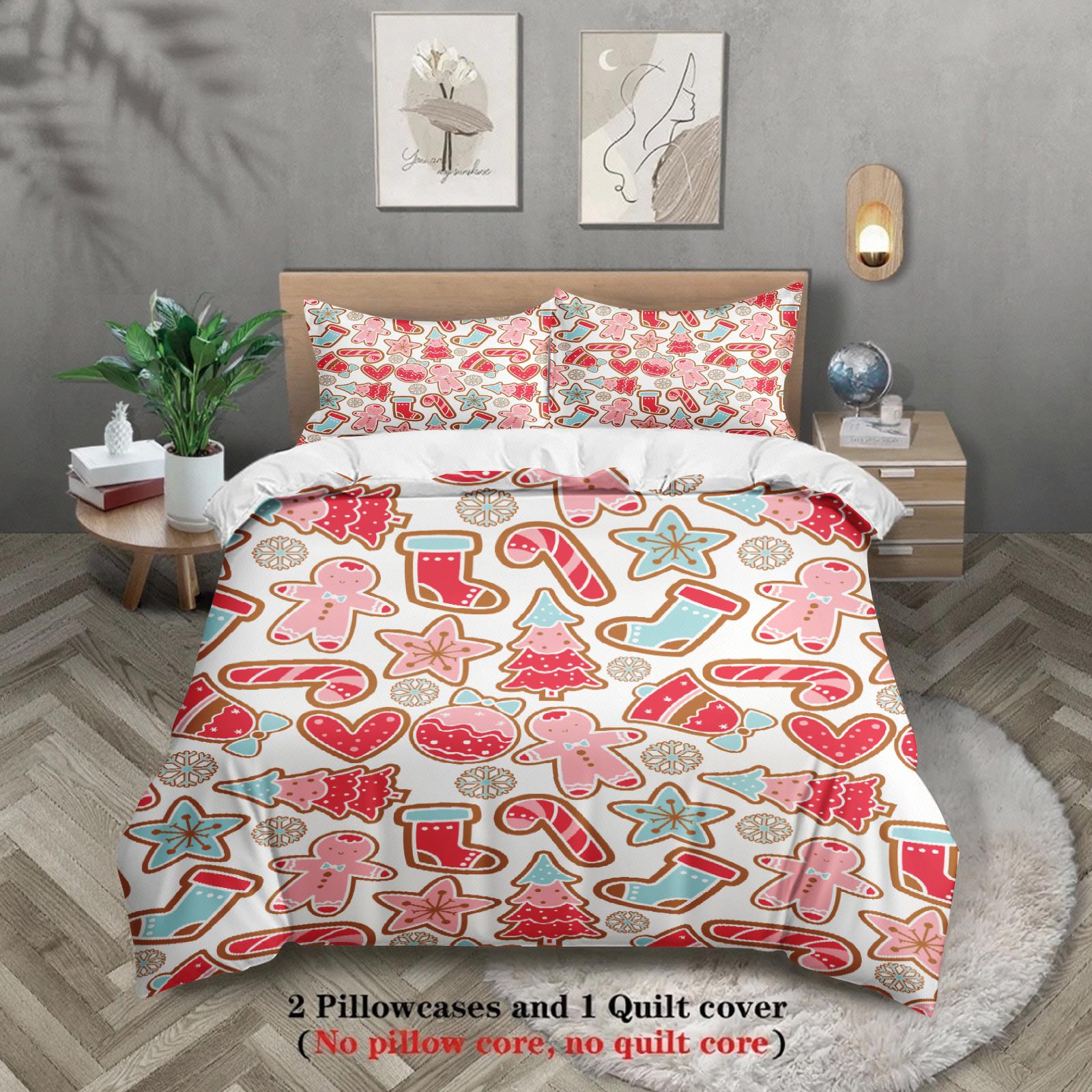 

Comforter Christmas Bedding Set New Year Soft Single Twin Size Home Decor Christmas Gift For Kids Women Home Decor Comforter (quilt)-EU Single(135*200cm)3pcs