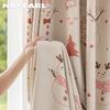 1PC NAPEARL Christmas Blackout Curtains Snowman Christmas Tree Pattern Printed Curtains for Bedroom Living Room Balcony Window for Home Decor