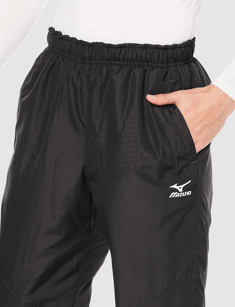 Mizuno Padded Warmer Size S Men's Water-Repellent Pants, Black, (K2JF9532)