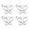 20Pcs Stainless Steel Butterfly Charms Pendants for Bracelets Earring DIY