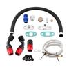 Oil Feed Return Line Kit High Performance CNC Aluminum Stainless Steel Adapter Flange Compatible with T3 T4 T70 T66   Ht Pressure Resist