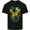 The Jamaican Flag Ripped Muscles Jamaica Unisexs Light Cotton TShirt