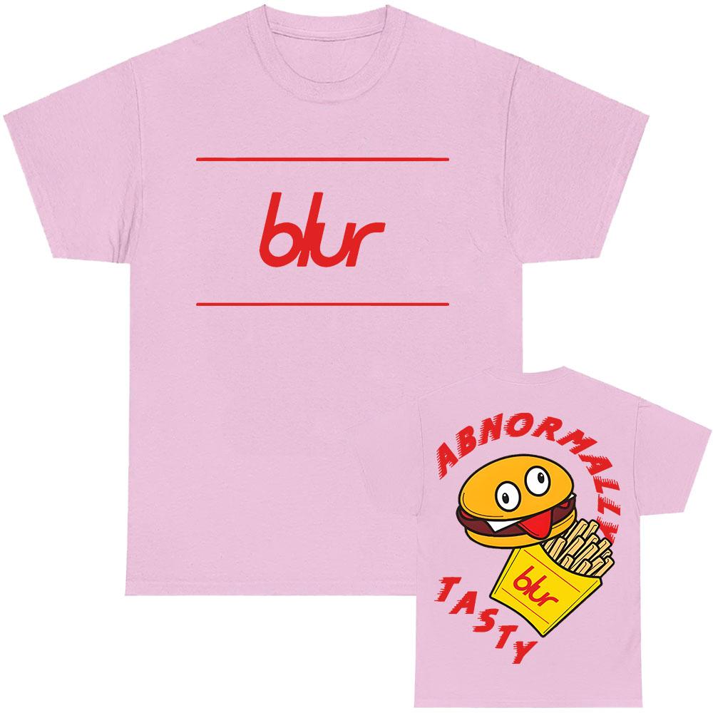 Blur Dan Abnormal Tričko Bavlna Krátký Rukáv Pánské Dámské Trička Unisex Streetwear Vtipné Kreslené Hamburgery a Hranolky Tričko