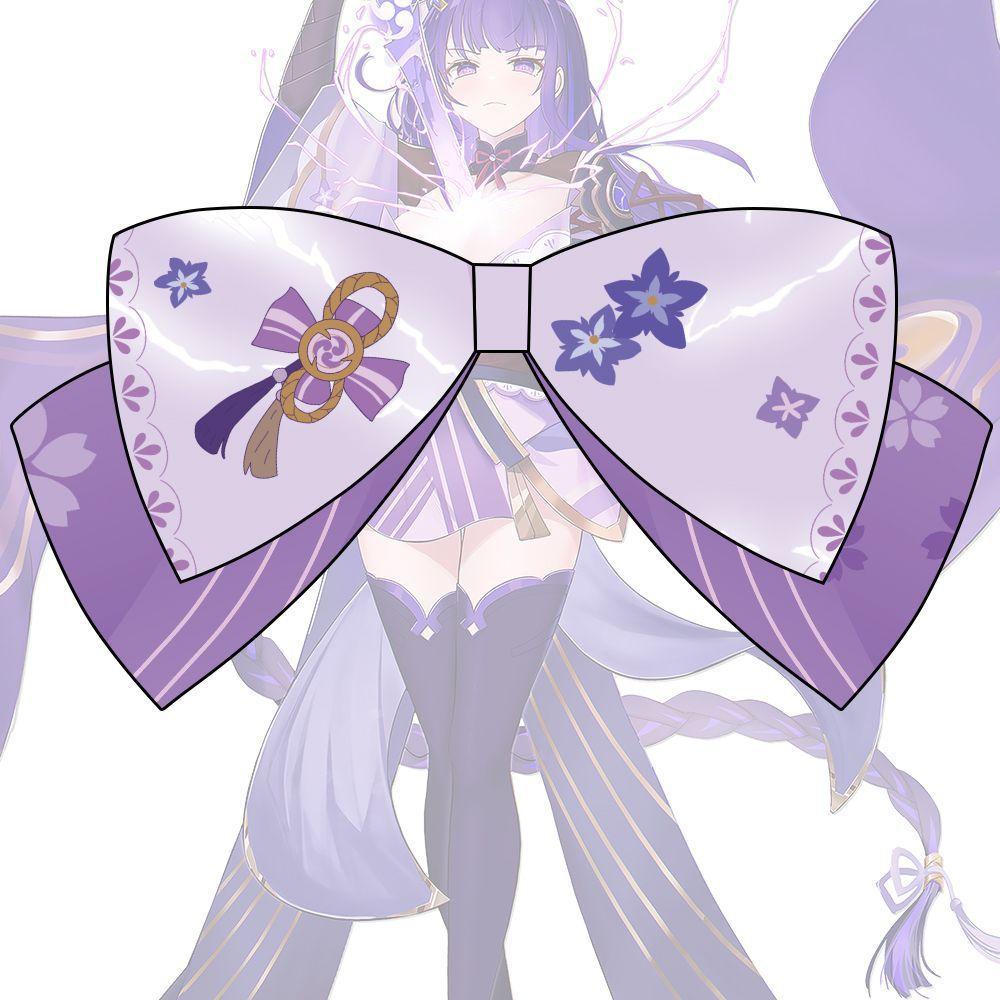 

Anime Genshin Impact Character Hutao Bow Hairpin Hair Accessories Girls Cosplay Raiden Shogun,Hairpin