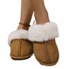 Autumn and Winter Wool Slippers Are Warm and Comfortable At Home, and Cotton Slippers Are Couple's Fleece Soft Soles and Warm Cotton Slippers